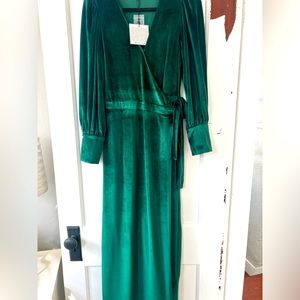 Lady Gang Emerald Green Velvet Dress size M